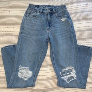 american eagle mom jeans size 000 short